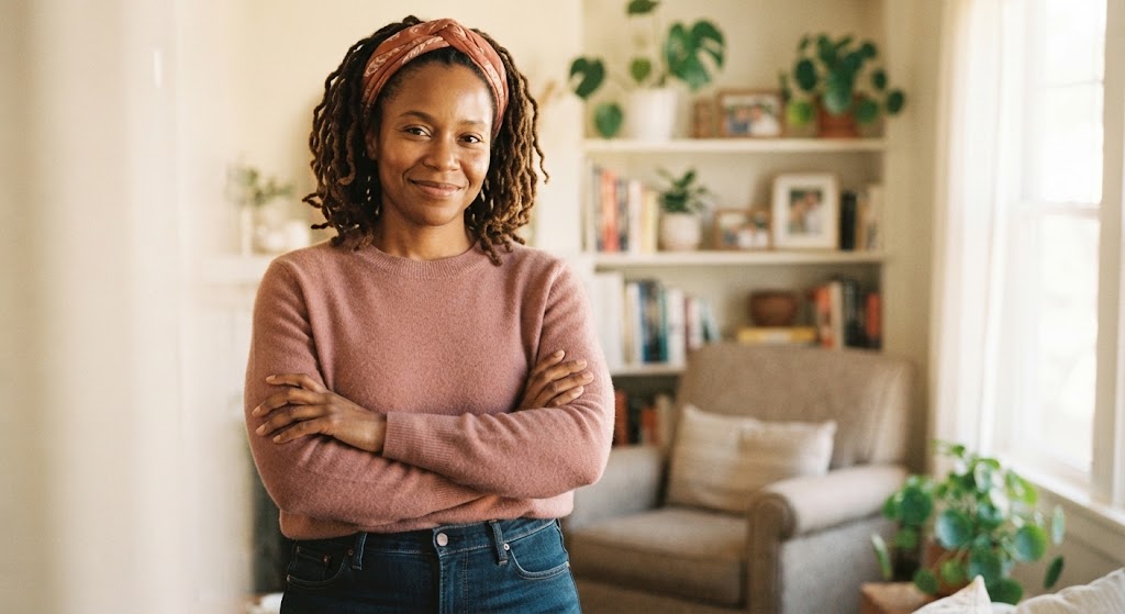 Jerisha LaCrae Rutlin in her San Diego office